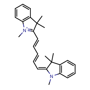 3H-Indolium,2-[5-(1,3-dihydro-1,3,3-trimethyl-2H-indol-2-ylidene)-1,3-pentadien-1-yl]-1,3,3-trimethyl-