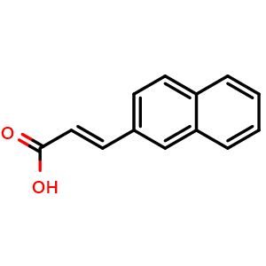 Chemical structure of trans-3-(2'-Naphthyl)-propenoic acid , CAS 49711-14-0, AChemBlock X186615