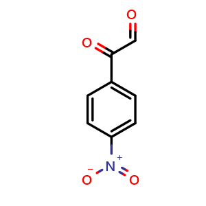 Chemical structure of 2-(4-nitrophenyl)-2-oxoacetaldehyde , CAS 4974-57-6, AChemBlock X186616