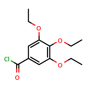 Chemical structure of 3,4,5-triethoxy-benzoyl chloride , CAS 50915-97-4, AChemBlock X186632