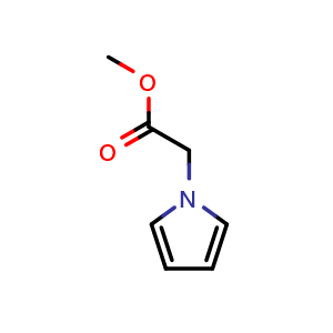 Chemical structure of pyrrole-1-yl-acetic acid methyl ester , CAS 50966-72-8, AChemBlock X186633