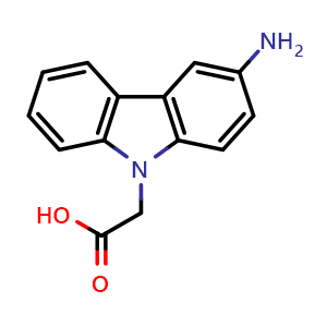 Chemical structure of 2-(3-Amino-9H-carbazol-9-yl)acetic acid , CAS 51035-05-3, AChemBlock X186636