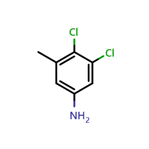 Chemical structure of 3,4-dichloro-5-methylphenylamine , CAS 51719-45-0, AChemBlock X186646