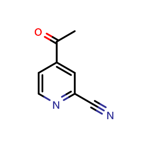 Chemical structure of 4-Acetyl-2-cyanopyridine , CAS 52689-18-6, AChemBlock X186657