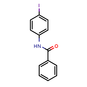 Chemical structure of N-(4-iodophenyl)benzamide , CAS 52807-29-1, AChemBlock X186659