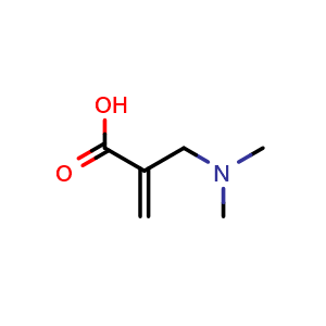 Chemical structure of 2-[(dimethylamino)methyl]prop-2-enoic acid , CAS 5415-98-5, AChemBlock X186677