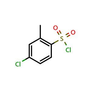 Chemical structure of 5-chloro-3-methylbenzene-2-sulphonyl chloride , CAS 56157-92-7, AChemBlock X186695