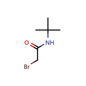 Chemical structure of N-tert-butyl-2-bromoacetamide , CAS 57120-58-8, AChemBlock X186707