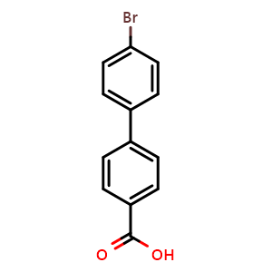Chemical structure of 4'-Bromo-4-biphenyl carboxylic acid , CAS 5731-11-3, AChemBlock X186712