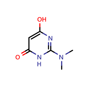 Chemical structure of 2-(dimethylamino)-4-hydroxy-1H-pyrimidin-6-one , CAS 5738-14-7, AChemBlock X186714