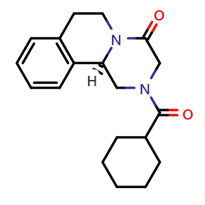 (11bR)-2-(cyclohexanecarbonyl)-3,6,7,11b-tetrahydro-1H-pyrazino[2,1-a]isoquinolin-4-one