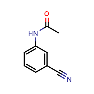 Chemical structure of N-(3-cyanophenyl)acetamide , CAS 58202-84-9, AChemBlock X186726
