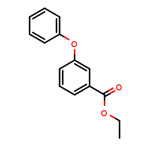 Chemical structure of ethyl 3-phenoxybenzoate , CAS 60677-14-7, AChemBlock X186751