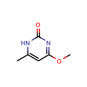 Chemical structure of 4-methoxy-6-methyl-1H-pyrimidin-2-one , CAS 61000-87-1, AChemBlock X186756