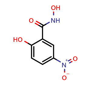 Chemical structure of N,2-Dihydroxy-5-nitrobenzamide , CAS 61494-42-6, AChemBlock X186760