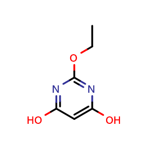 Chemical structure of 2-Ethoxy-4,6-dihydroxypyrimidine , CAS 61636-08-6, AChemBlock X186763