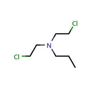 Chemical structure of bis-(2-chloro-ethyl)-propyl-amine , CAS 621-68-1, AChemBlock X186771