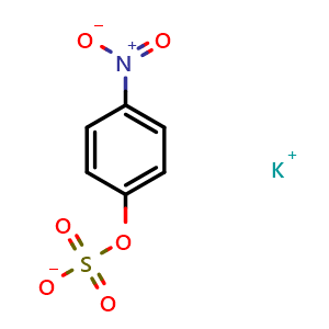 Chemical structure of Potassium 4-nitrophenyl sulfate , CAS 6217-68-1, AChemBlock X186772
