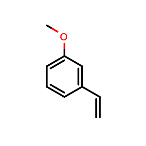 Chemical structure of 1-methoxy-3-vinylbenzene , CAS 626-20-0, AChemBlock X186777