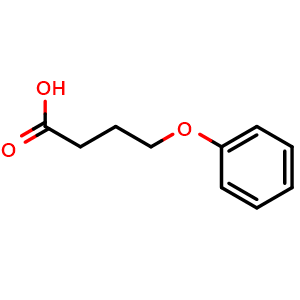 Chemical structure of 4-Phenoxybutanoic acid , CAS 6303-58-8, AChemBlock X186782