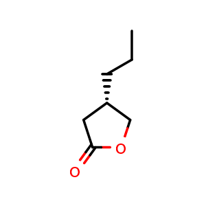 Chemical structure of (S)-4-propyldihydrofuran-2(3H)-one , CAS 63095-60-3, AChemBlock X186787