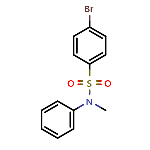 Chemical structure of 4-bromo-N-methyl-N-phenylbenzene-1-sulfonamide , CAS 64999-91-3, AChemBlock X186814