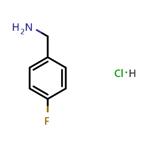 Chemical structure of 4-Fluorobenzylamine hydrochloride , CAS 659-41-6, AChemBlock X186827