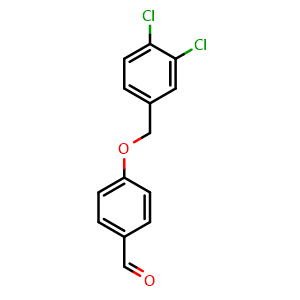Chemical structure of 4-(3,4-dichlorobenzyloxy)-benzaldehyde , CAS 66742-56-1, AChemBlock X186836