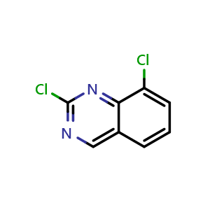 Chemical structure of 2,8-Dichloroquinazoline , CAS 67092-20-0, AChemBlock X186841