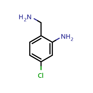 Chemical structure of 2-amino-4-chloro-benzenemethanamine , CAS 67199-65-9, AChemBlock X186842