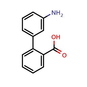 Chemical structure of 2-Biphenyl-3'-amino-carboxylic acid , CAS 67856-54-6, AChemBlock X186848