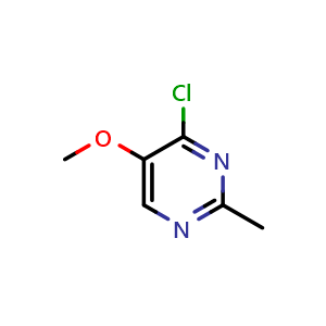 Chemical structure of 4-Chloro-2-methyl-5-methoxypyrimidine , CAS 698-33-9, AChemBlock X186863