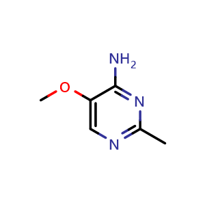 Chemical structure of 5-methoxy-2-methyl-pyrimidin-4-ylamine , CAS 698-34-0, AChemBlock X186864