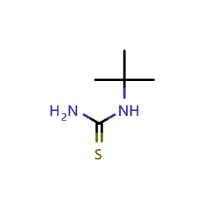 Chemical structure of N-(tert-butyl)thiourea , CAS 7204-48-0, AChemBlock X186883