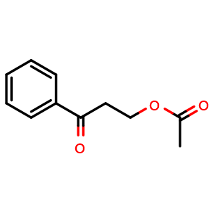 Chemical structure of 3-(acetyloxy)-1-phenyl-1-propanone , CAS 7334-41-0, AChemBlock X186895