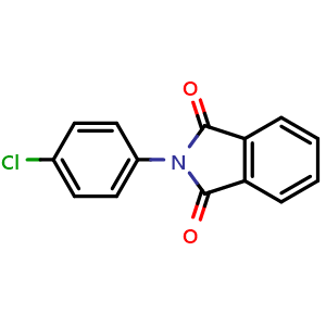 Chemical structure of 2-(4-chlorophenyl)isoindole-1,3-dione , CAS 7386-21-2, AChemBlock X186900
