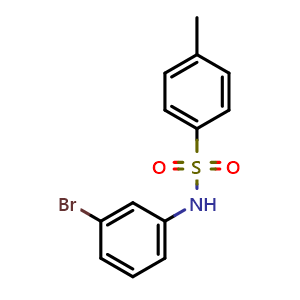 Chemical structure of N-(3-bromophenyl)-4-methylbenzenesulfonamide , CAS 7510-48-7, AChemBlock X186918