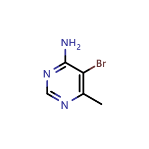 Chemical structure of 4-Amino-5-bromo-6-methylpyrimidine , CAS 7752-48-9, AChemBlock X186933