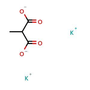 Chemical structure of Potassium 2-methylmalonate , CAS 77939-79-8, AChemBlock X186936