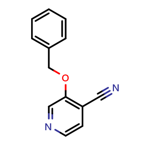 Chemical structure of 3-(benzyloxy)pyridine-4-carbonitrile , CAS 78790-76-8, AChemBlock X186940