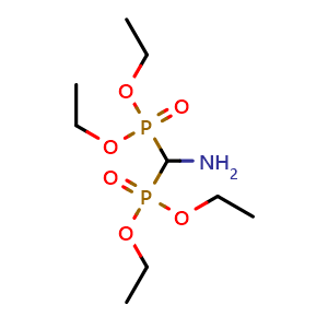 Chemical structure of aminomethyldiphosphonate tetraethyl ester , CAS 80474-99-3, AChemBlock X186951
