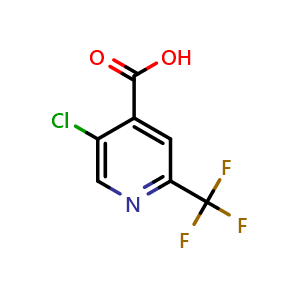 Chemical structure of 5-Chloro-2-(trifluoromethyl)pyridin-4-carboxylic acid , CAS 823222-01-1, AChemBlock X186967