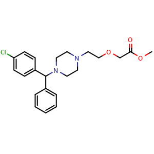 Chemical structure of cetirizine methyl ester , CAS 83881-46-3, AChemBlock X186980