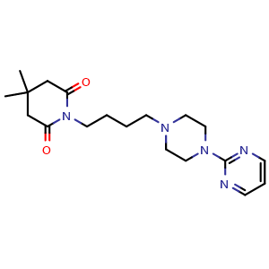 4,4-dimethyl-1-[4-[4-(2-pyrimidinyl)-1-piperazinyl]butyl]-2,6-piperidinedione