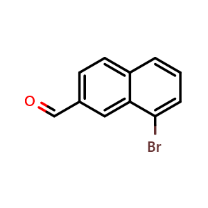 Chemical structure of 8-bromonaphthalene-2-carbaldehyde , CAS 841259-41-4, AChemBlock X186985