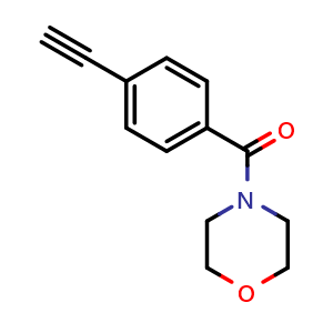 Chemical structure of (4-ethynyl-phenyl)-morpholin-4-yl-methanone , CAS 851895-20-0, AChemBlock X186999