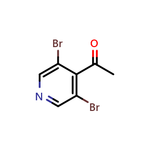 Chemical structure of 1-(3,5-Dibromopyridin-4-yl)ethanone , CAS 870244-29-4, AChemBlock X187022
