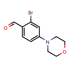 Chemical structure of 2-Bromo-4-(morpholin-4-yl)benzaldehyde , CAS 883522-52-9, AChemBlock X187043