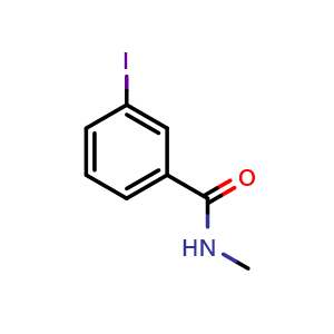 Chemical structure of 3-iodo-N-methylbenzamide , CAS 90434-01-8, AChemBlock X187072