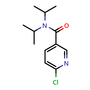 Chemical structure of 6-chloro-N,N-bis(1-methylethyl)-3-Pyridinecarboxamide , CAS 905273-87-2, AChemBlock X187075